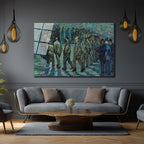 Van Gogh Mahkumlar Dairesi Cam Tablo - Sanatsal Duvar Dekoru