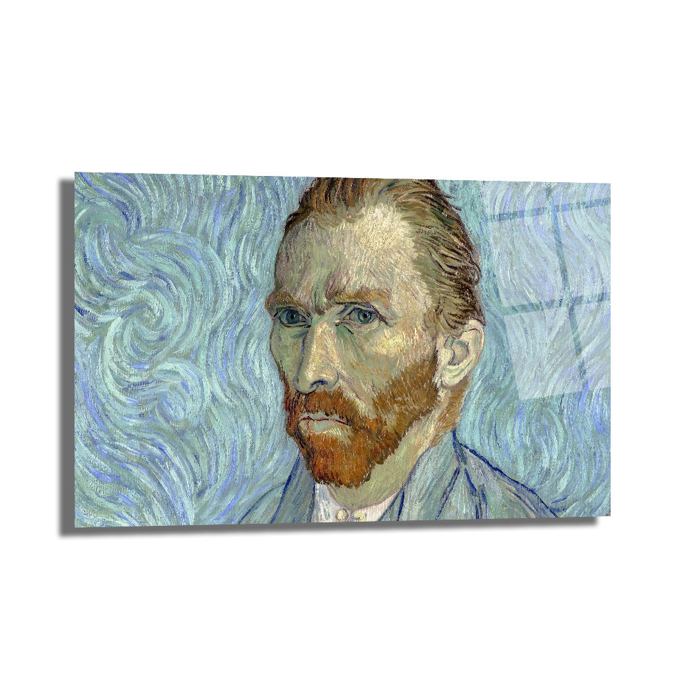 Van Gogh Otoportre Cam Tablo - Yoğun Bakışların Sanatsal Yansıması