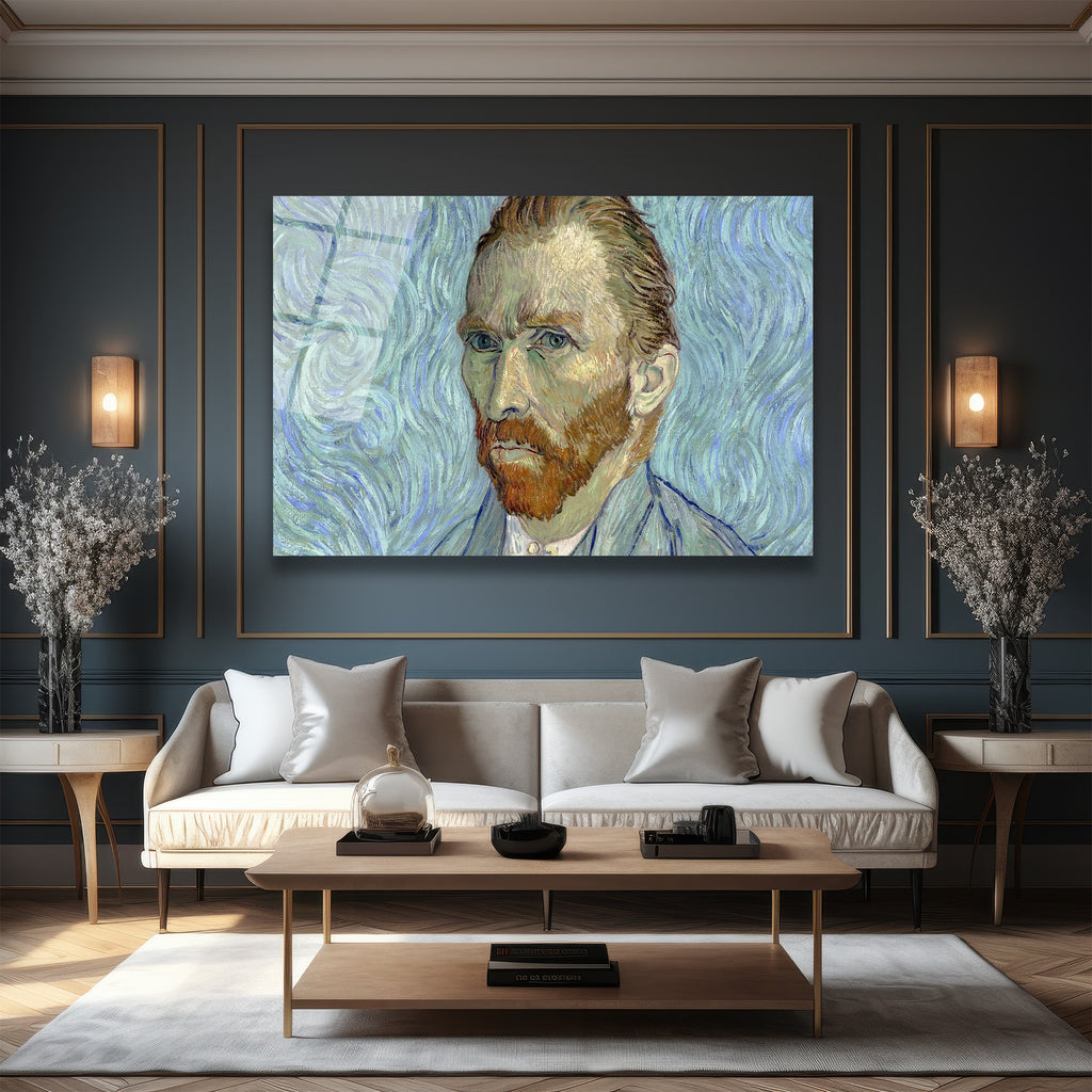 Van Gogh Otoportre Cam Tablo - Yoğun Bakışların Sanatsal Yansıması