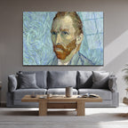 Van Gogh Otoportre Cam Tablo - Yoğun Bakışların Sanatsal Yansıması