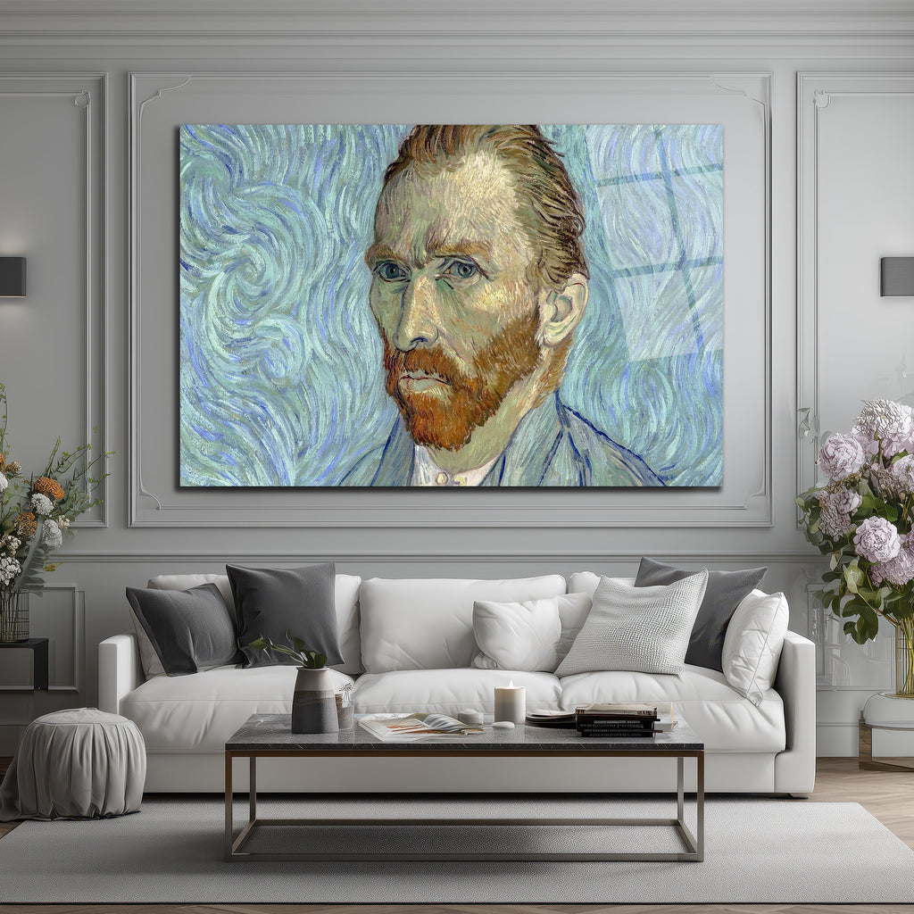 Van Gogh Otoportre Cam Tablo - Yoğun Bakışların Sanatsal Yansıması