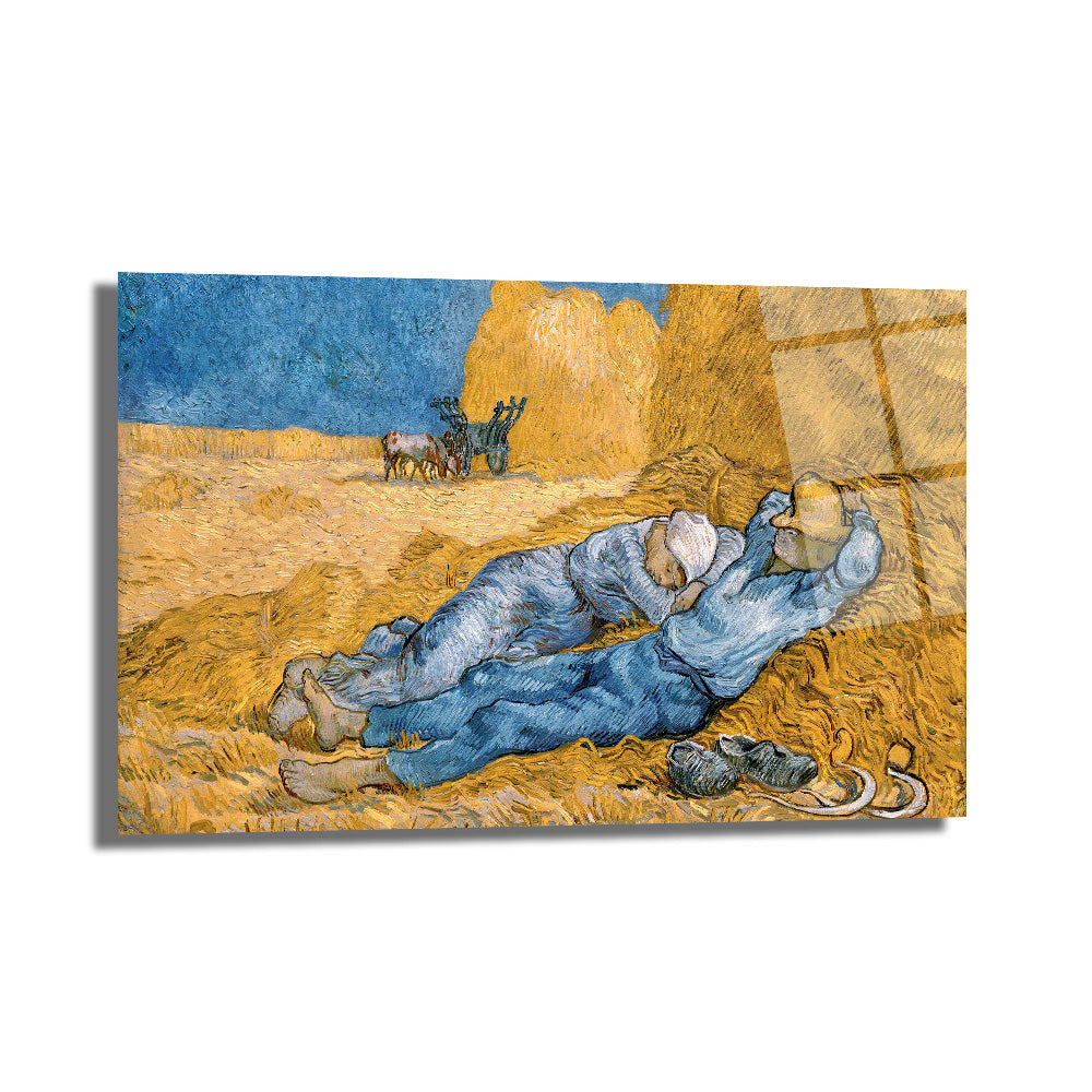 Van Gogh Siesta Cam Tablo: Huzurun Altın Dokunuşu