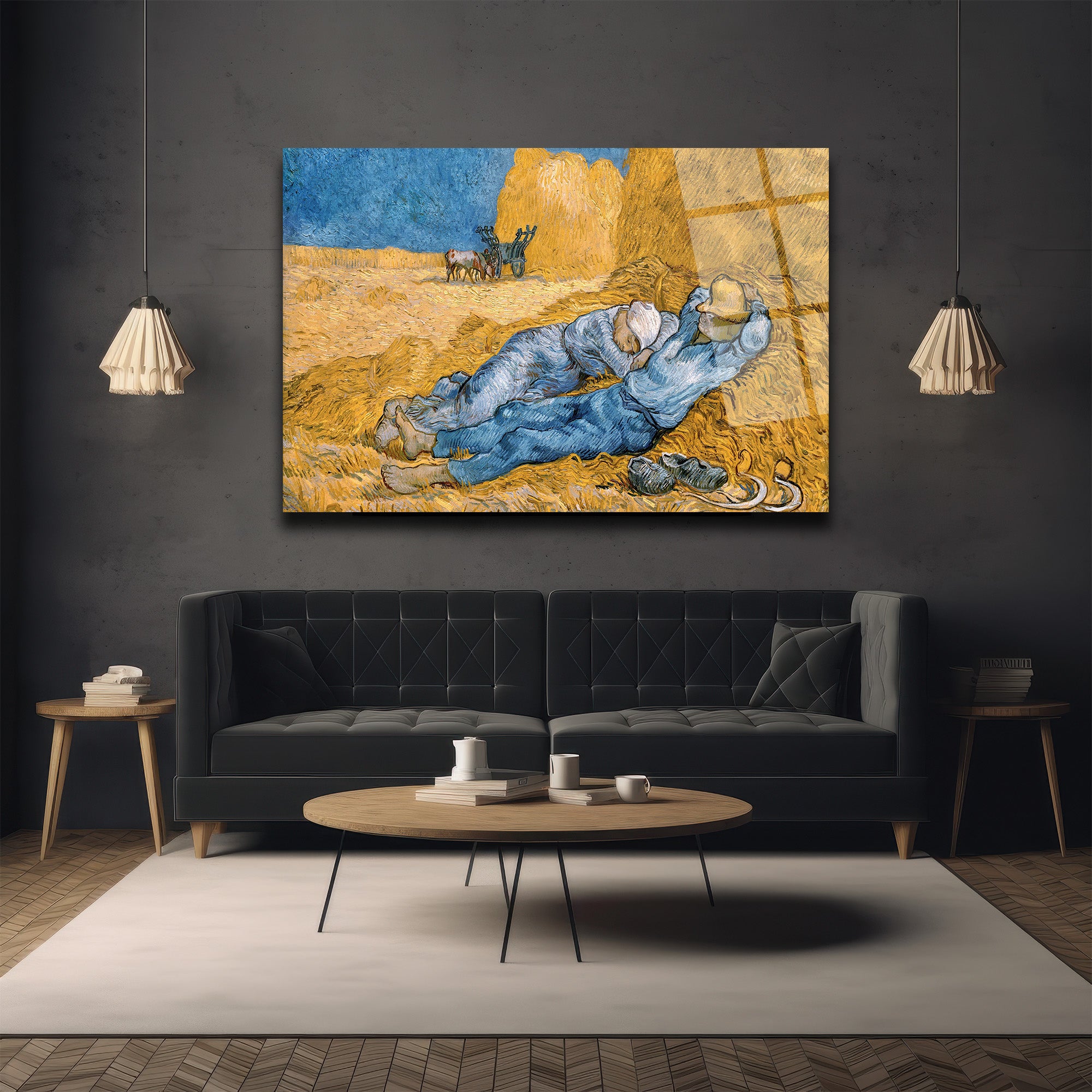 Van Gogh Siesta Cam Tablo: Huzurun Altın Dokunuşu