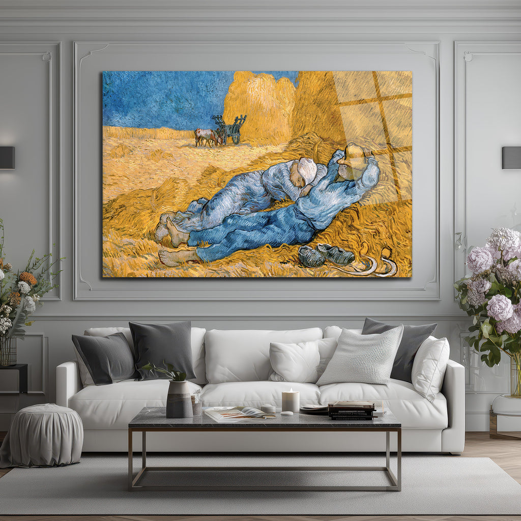 Van Gogh Siesta Cam Tablo: Huzurun Altın Dokunuşu