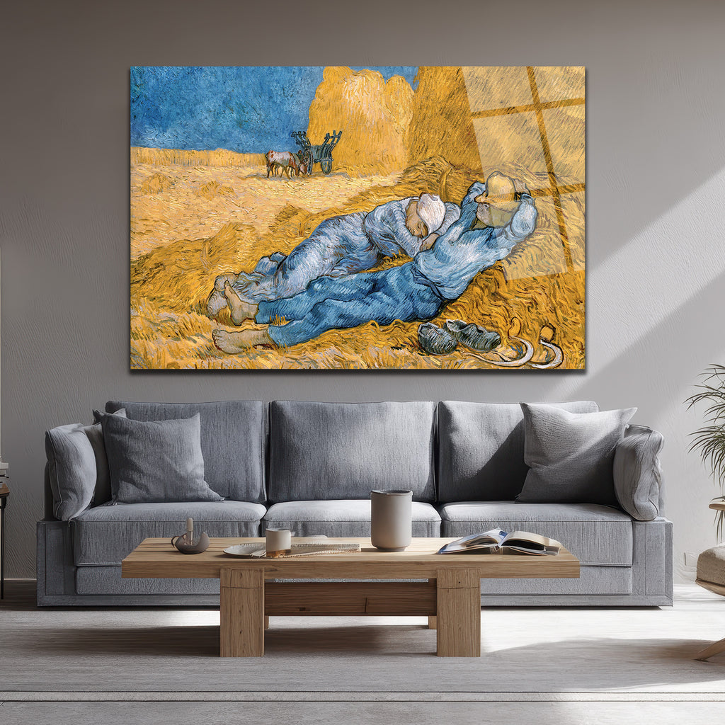 Van Gogh Siesta Cam Tablo: Huzurun Altın Dokunuşu