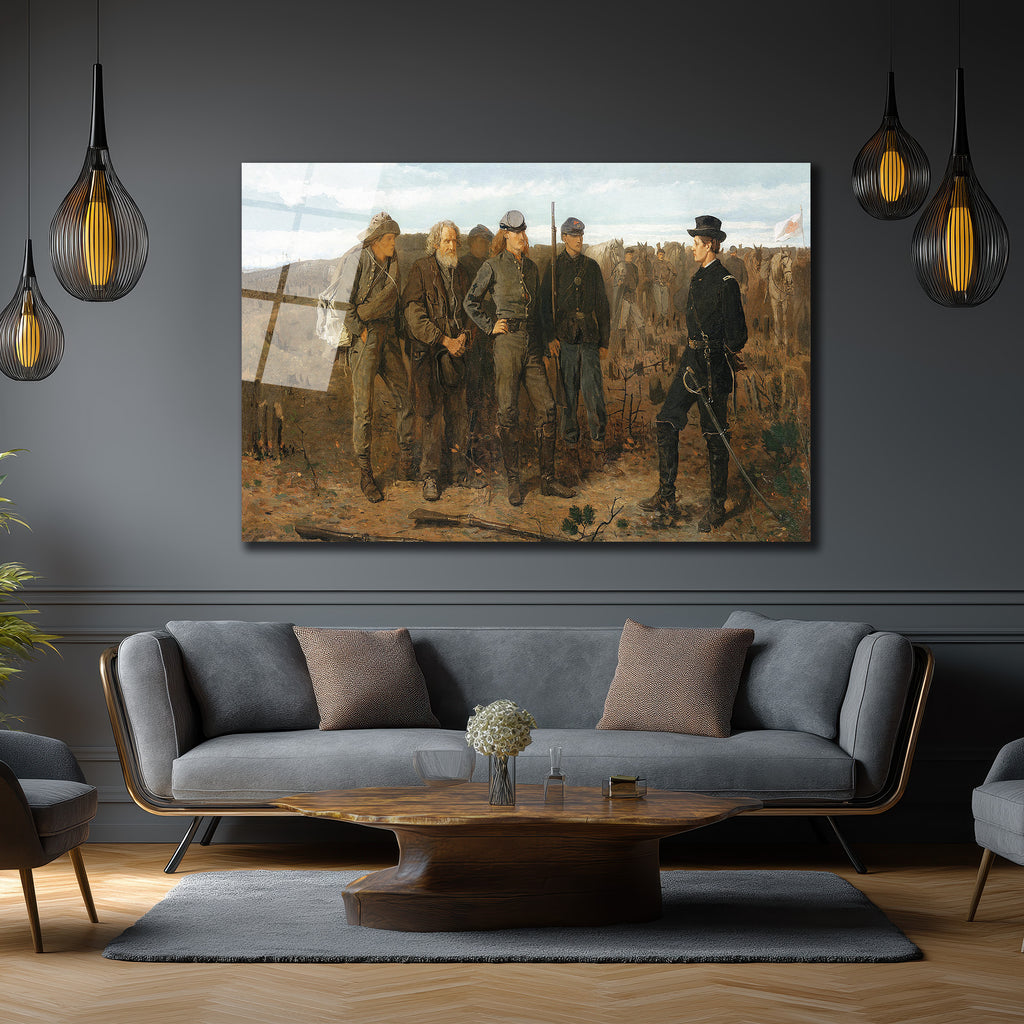 Tarihi Anların Derinliği: Askeri Sahne Temalı Modern Cam Tablo
