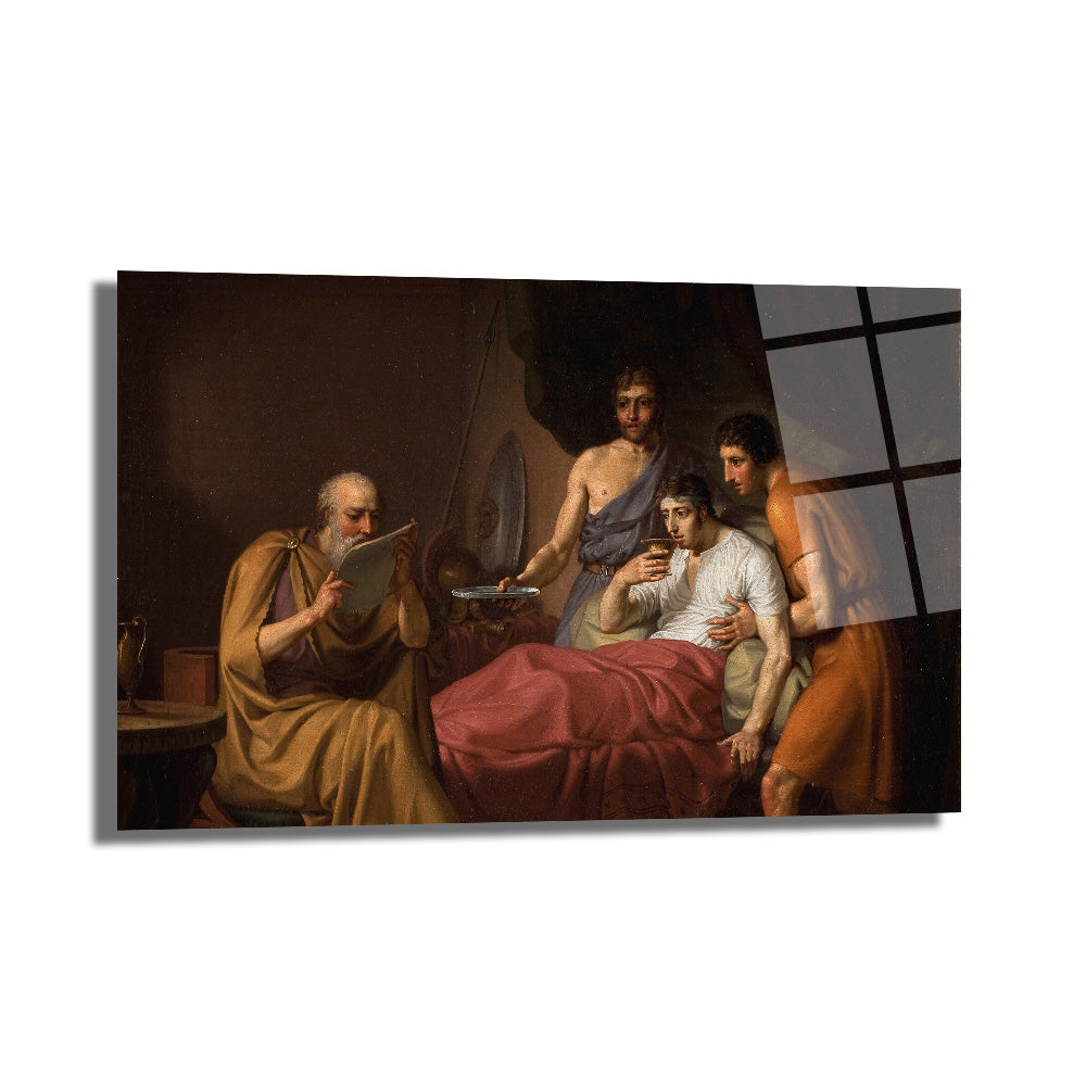Sokrates'in Ölümü: Jacques-Louis David Klasik Cam Tablo