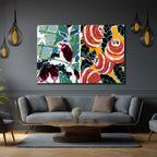 Soyut Desenler Canlı Renkler Modern Cam Tablo