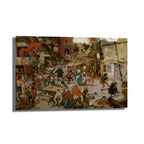Bruegel'den Köylü Dansı Şaheseri Cam Tablo