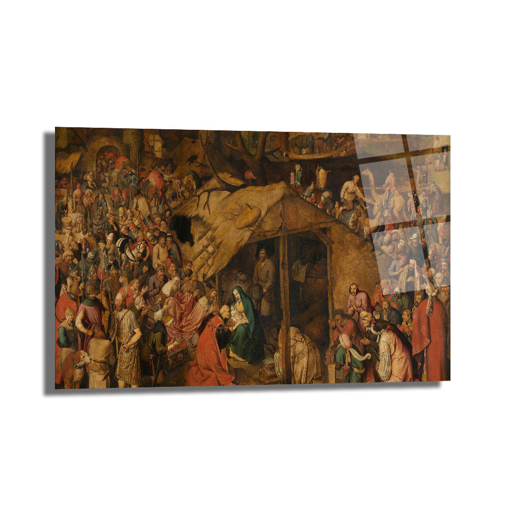 Bruegel'den Muhteşem Doğuş Sahnesi Cam Tablo - Sanatsal Duvar Dekoru