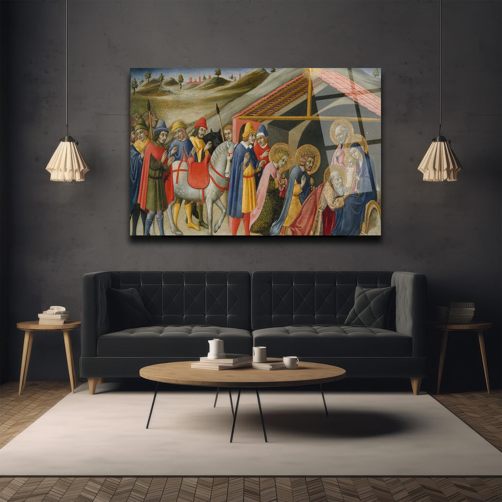 Magi'nin Tapınması Klasik Sanat Temalı Premium Cam Tablo