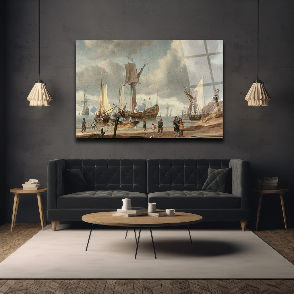 Tarihi Hollanda Limanı Cam Tablo: Denizcilik Ruhu ve Geçmişin İzleri