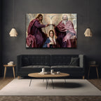 Meryem'in Taç Giymesi Klasik Sanat Cam Tablo