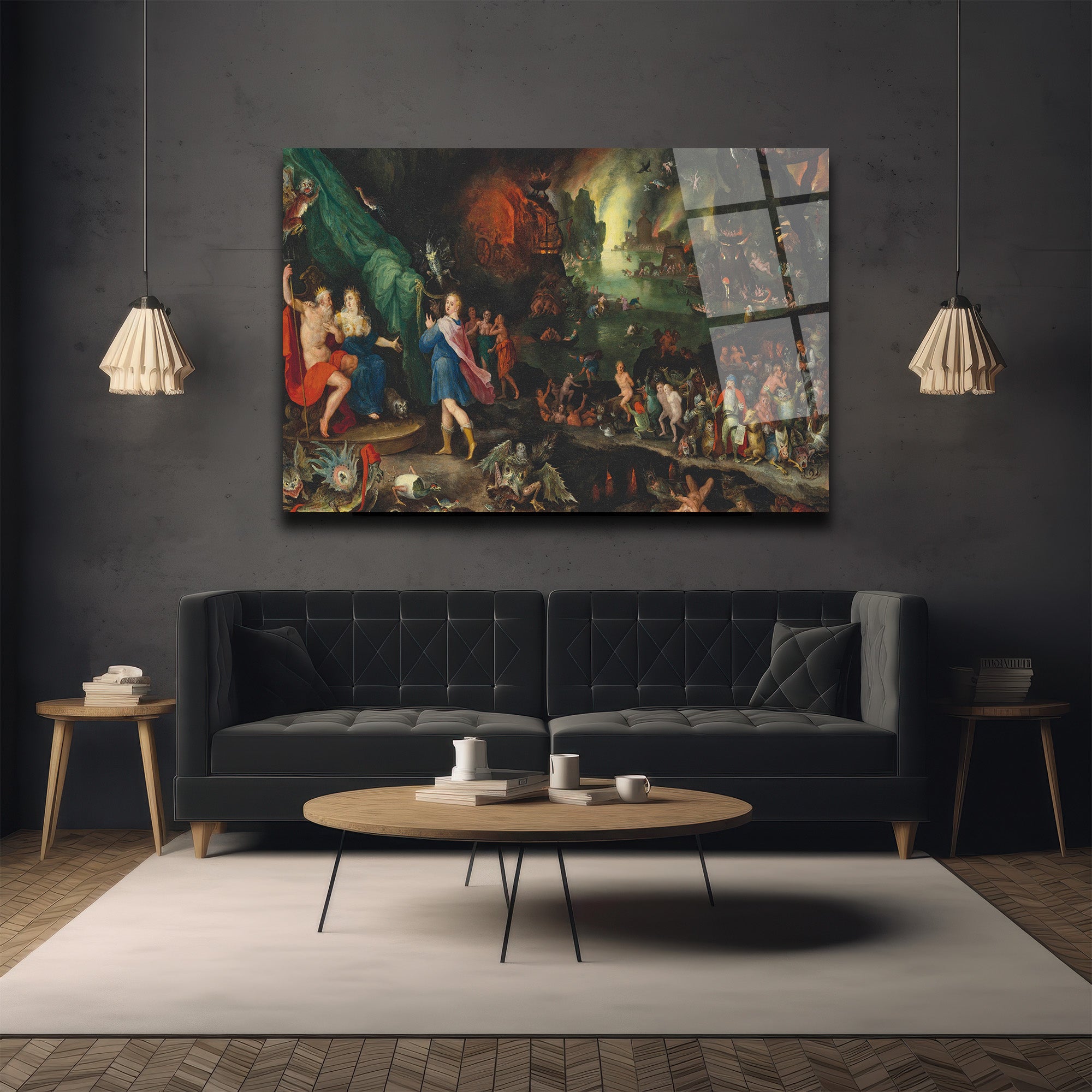 Mistik Diyarlar: Epik Sanat Temalı Dekoratif Cam Tablo