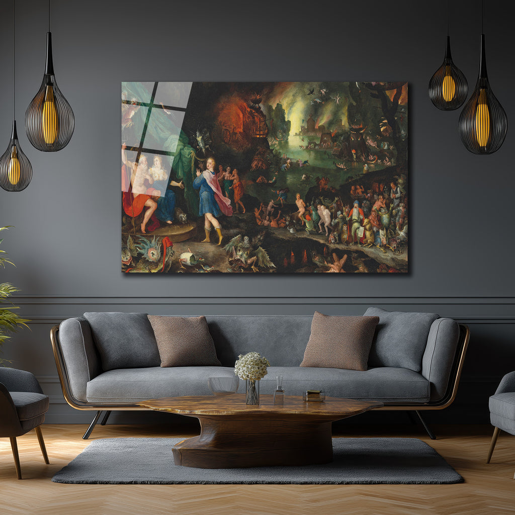 Mistik Diyarlar: Epik Sanat Temalı Dekoratif Cam Tablo