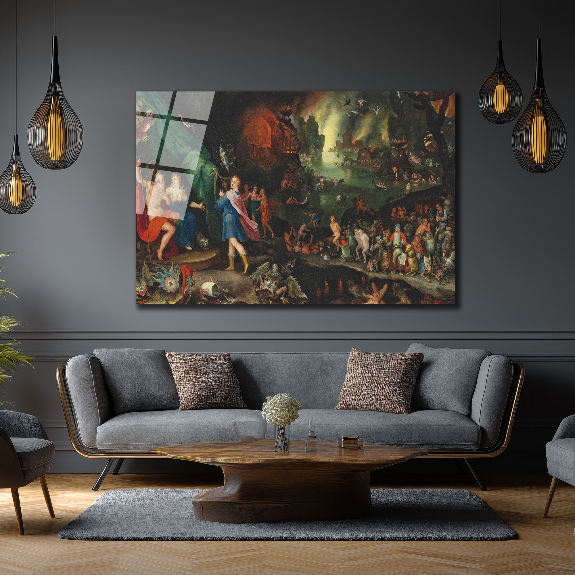 Mistik Diyarlar: Epik Sanat Temalı Dekoratif Cam Tablo
