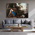 Adalet ve Barışın Kucaklaşması Klasik Sanat Cam Tablo