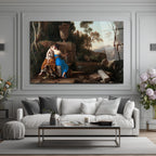 Adalet ve Barışın Kucaklaşması Klasik Sanat Cam Tablo