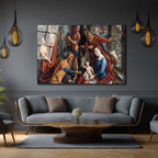 Magi'nin Tapınması Klasik Sanat Cam Tablo