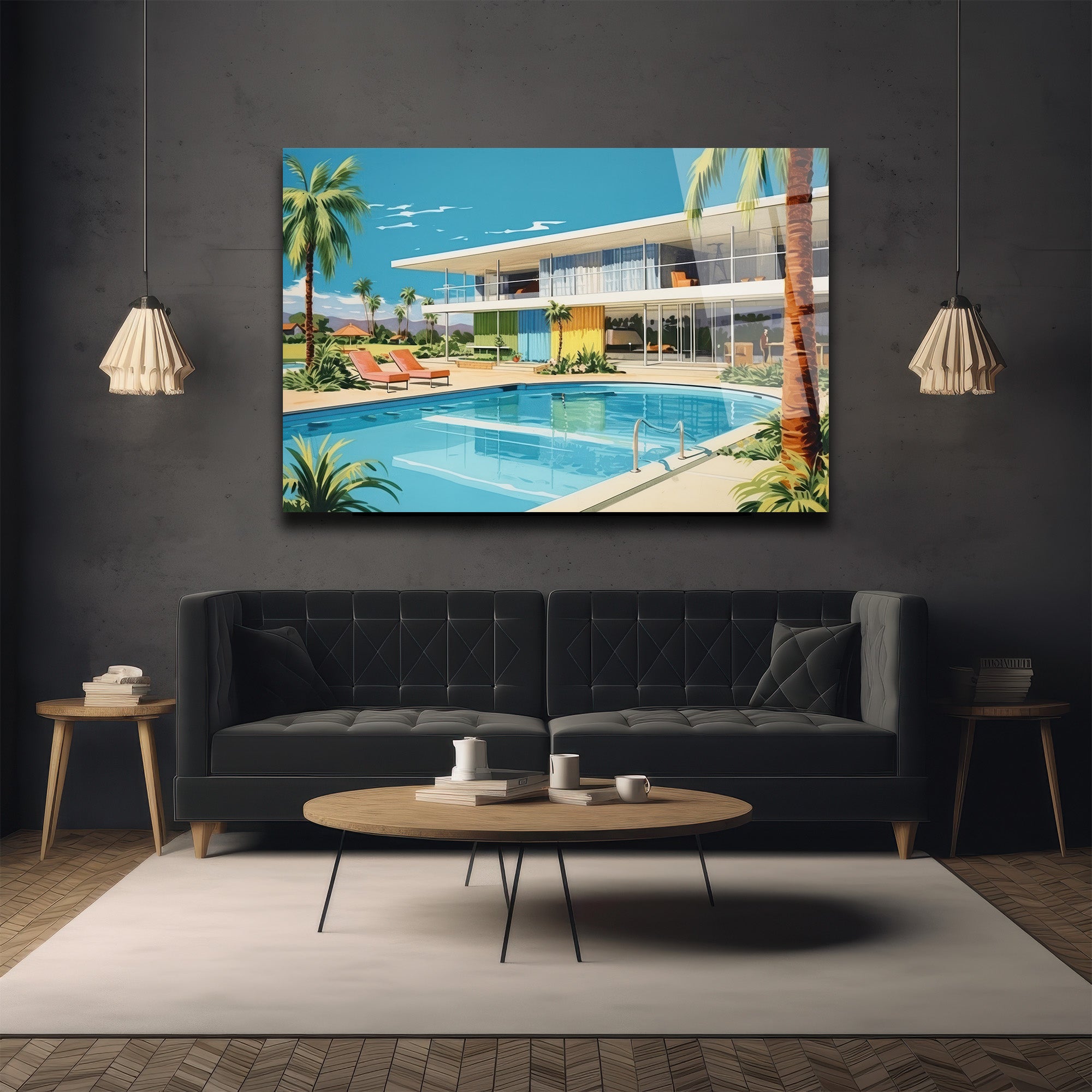 Miami Esintisi Lüks Villa Cam Tablo