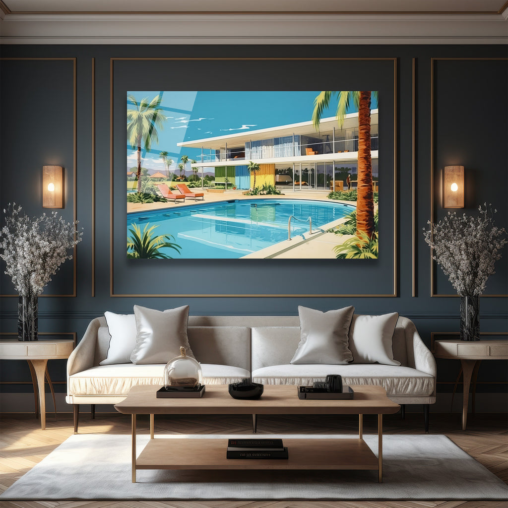Miami Esintisi Lüks Villa Cam Tablo