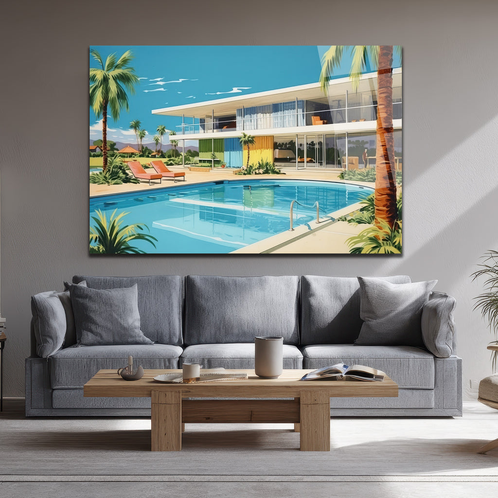Miami Esintisi Lüks Villa Cam Tablo