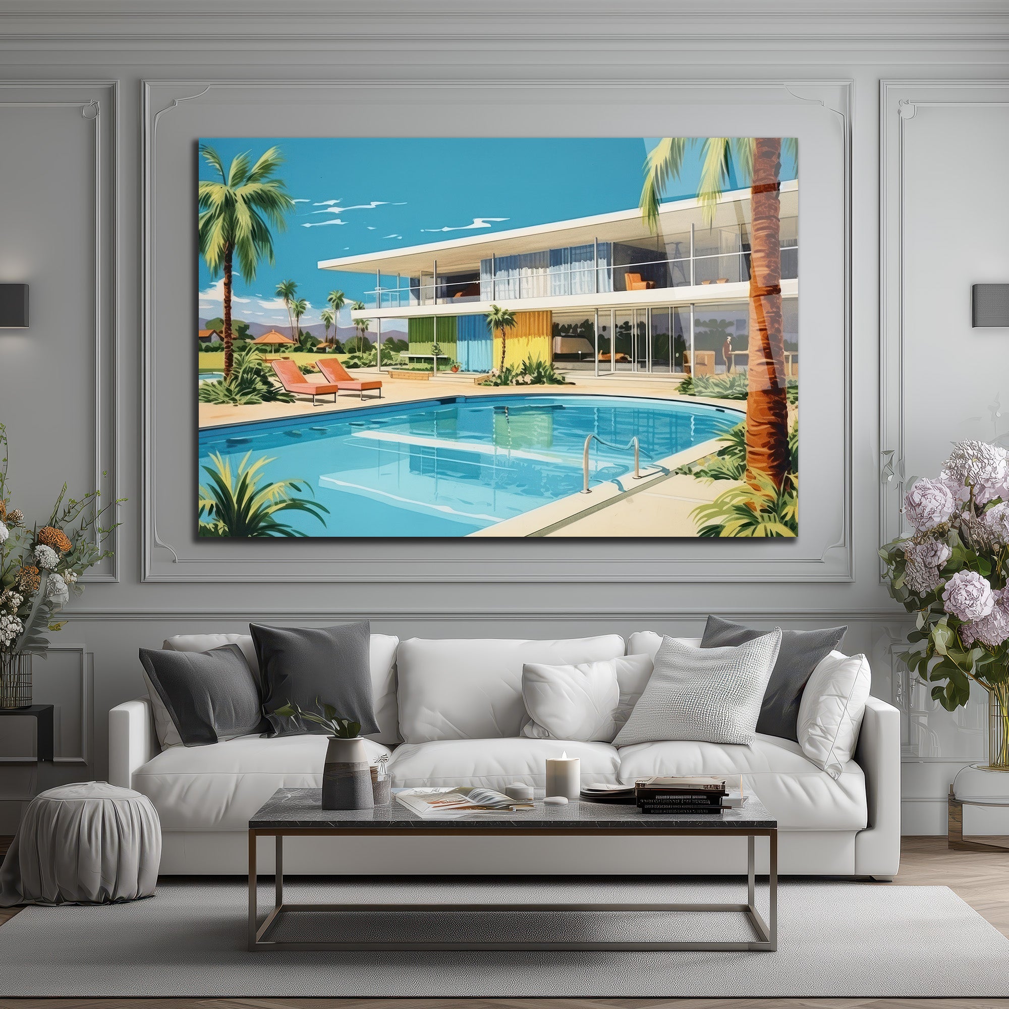 Miami Esintisi Lüks Villa Cam Tablo