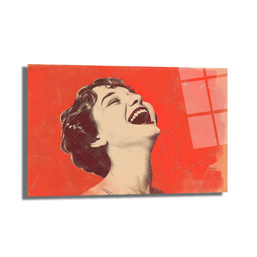 Hayata Gülümse Pop Art Cam Tablo - Modern Duvar Dekoru