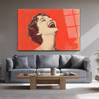 Hayata Gülümse Pop Art Cam Tablo - Modern Duvar Dekoru