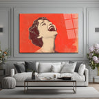 Hayata Gülümse Pop Art Cam Tablo - Modern Duvar Dekoru