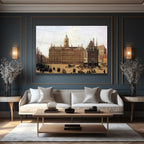 Amsterdam Dam Meydanı Tarihi Cam Tablo