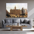 Amsterdam Dam Meydanı Tarihi Cam Tablo