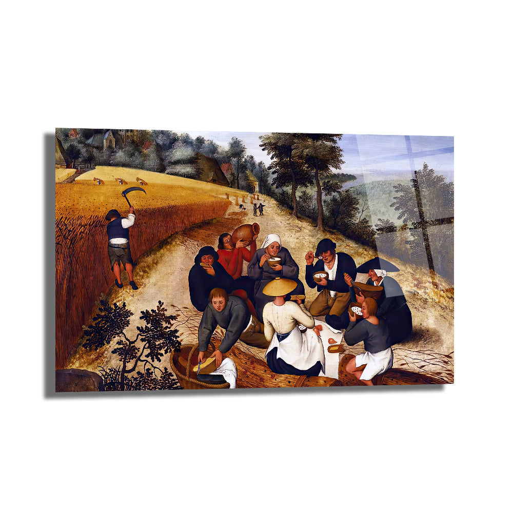 Bruegel'in Hasatçılar Manzarası Temperli Cam Tablo
