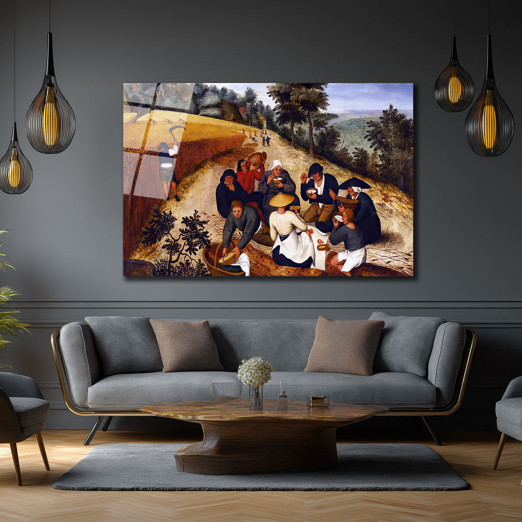 Bruegel'in Hasatçılar Manzarası Temperli Cam Tablo