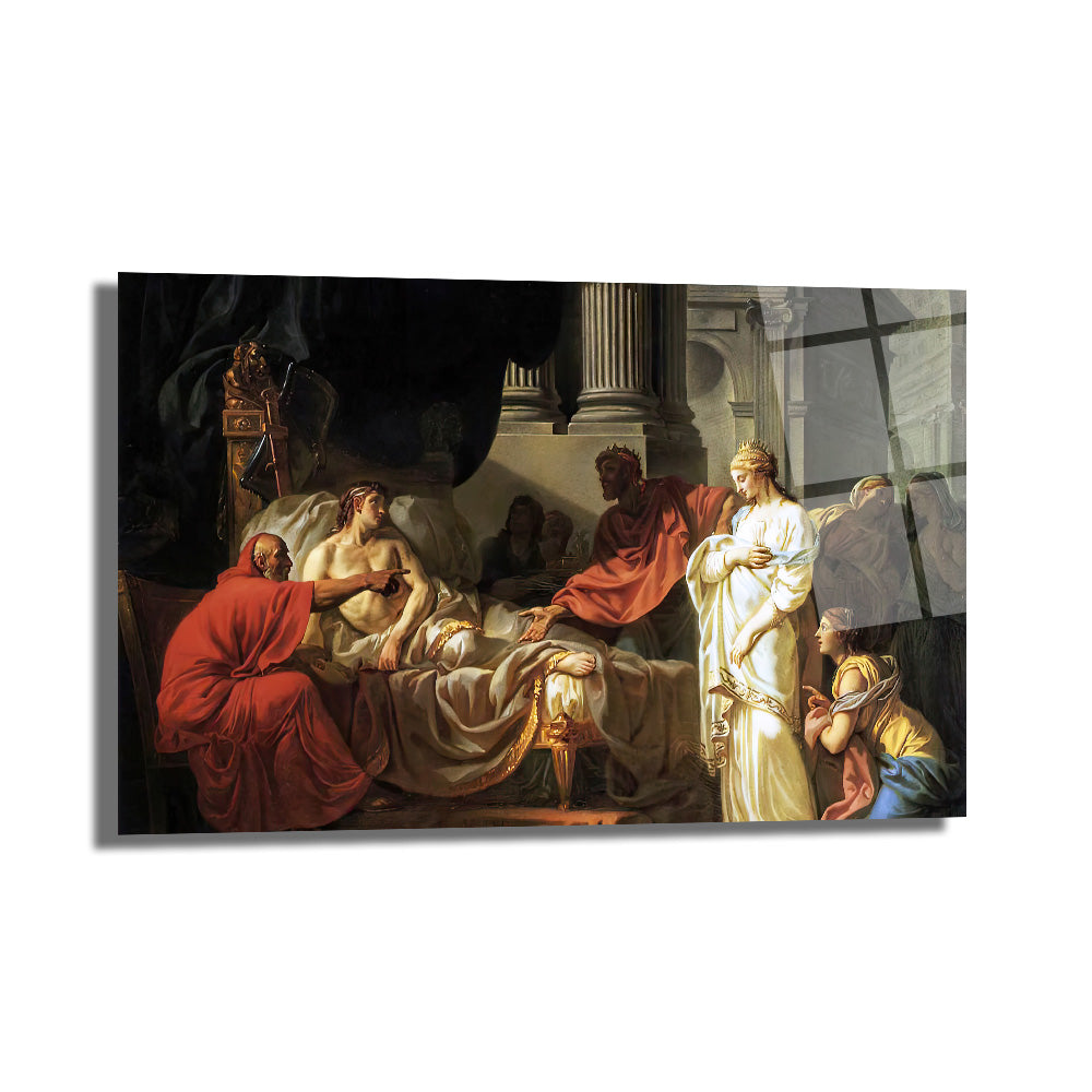 Andromache'nin Yası: Neoklasik Sanat Eseri Cam Tablo
