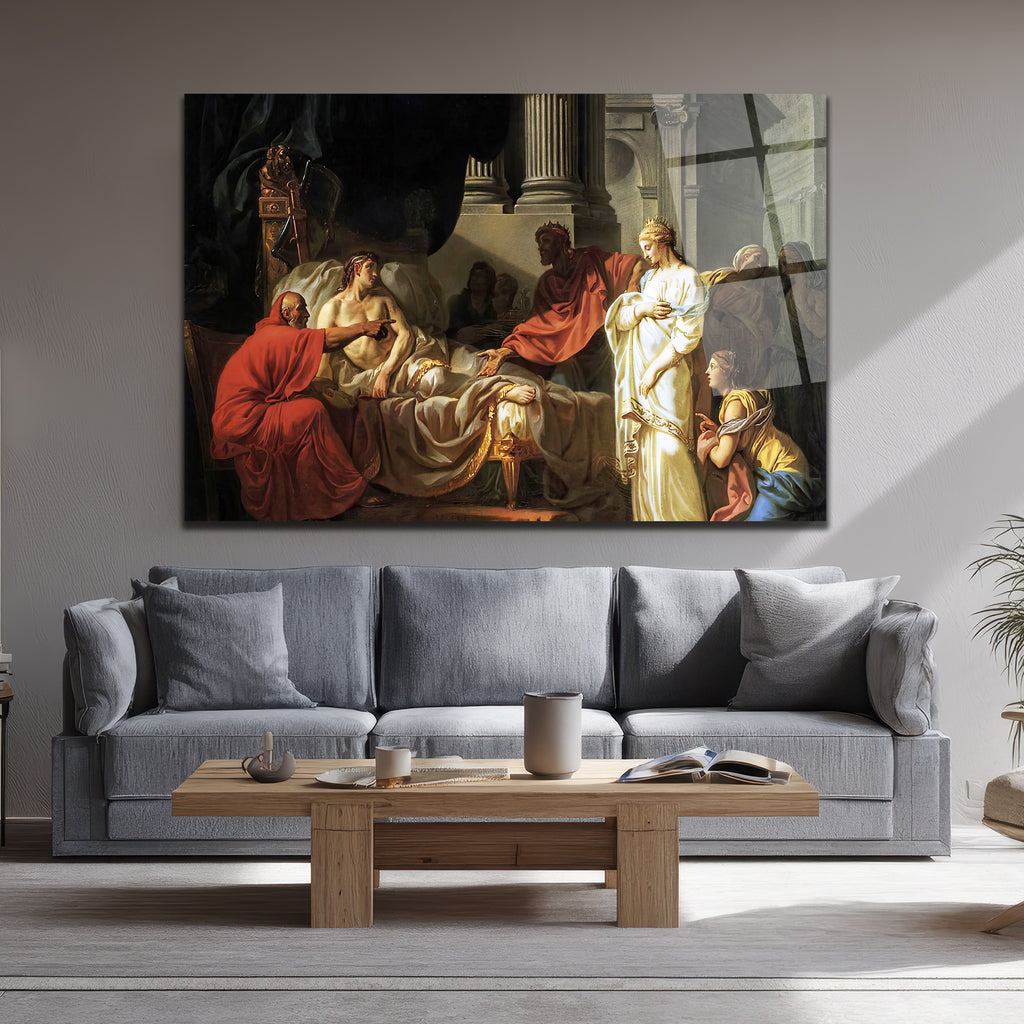 Andromache'nin Yası: Neoklasik Sanat Eseri Cam Tablo