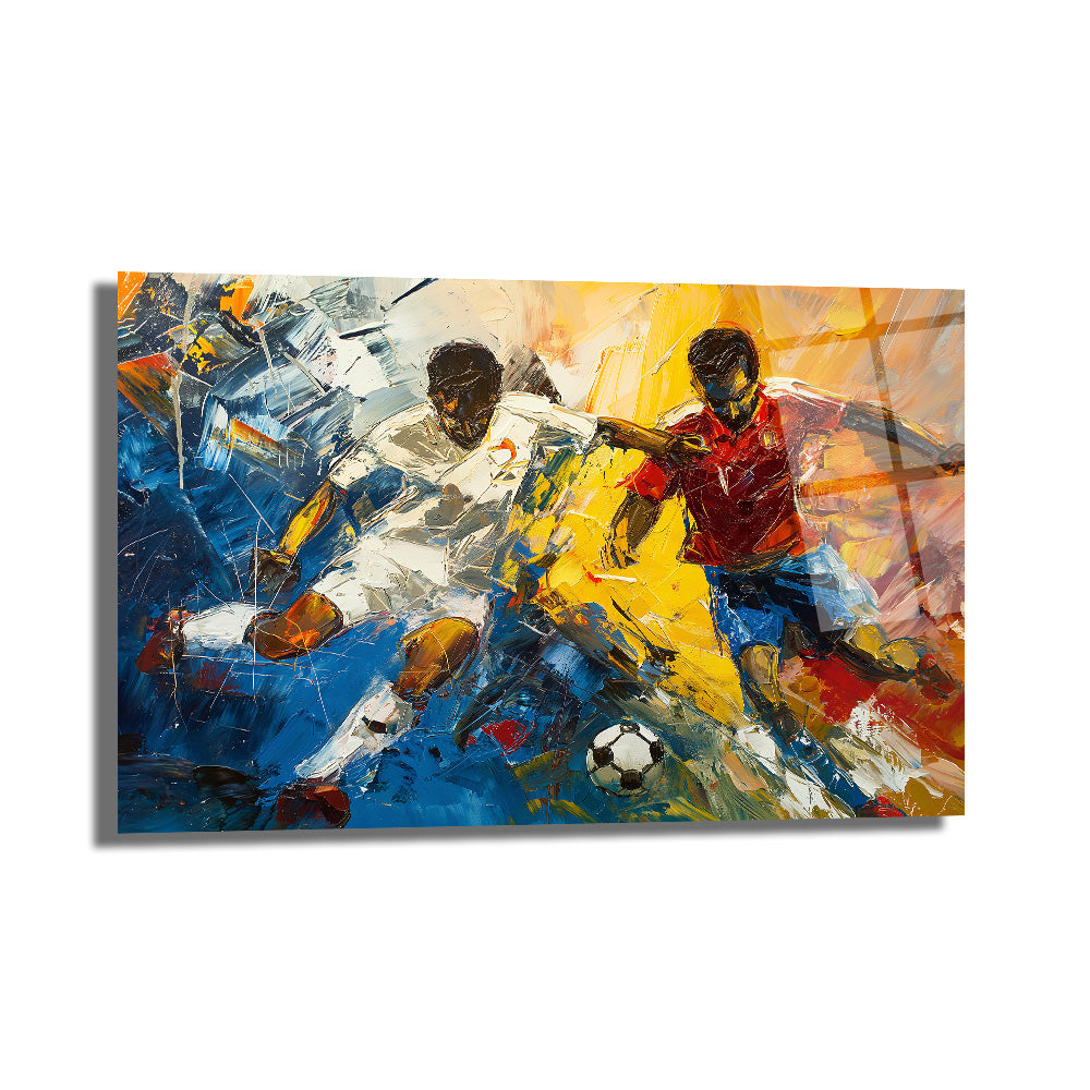 Futbolun Tutkusu: Dinamik Sanat Cam Tablo
