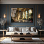 Opulent Salon Manzarası Cam Tablo - Lüks ve Zarafet