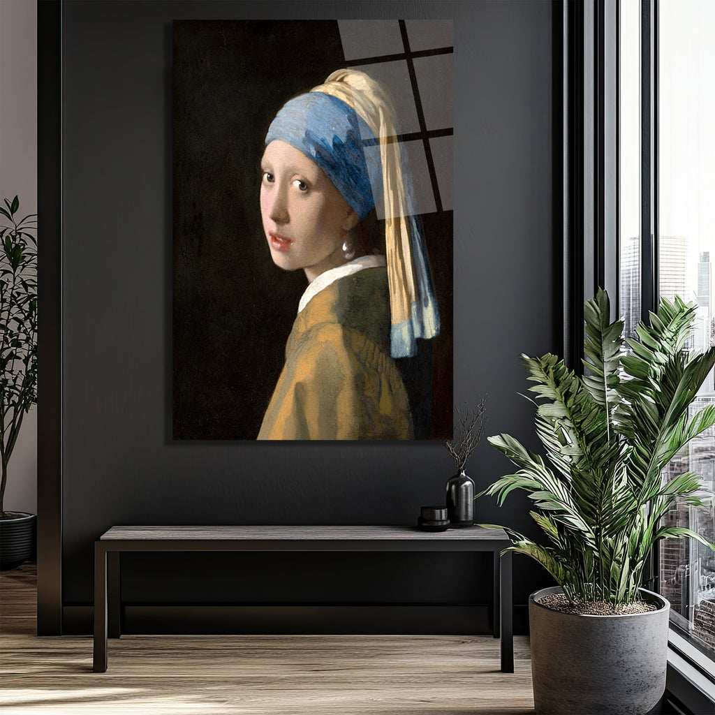 İnci Küpeli Kız Cam Tablo - Vermeer'in Gizemli Şaheseri
