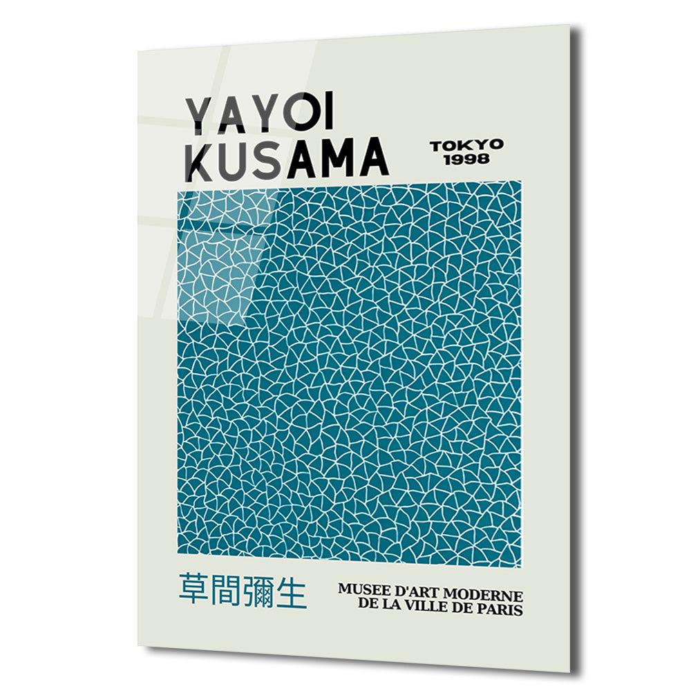 Yayoi Kusama Sonsuzluk Ağları Modern Sanat Cam Tablo