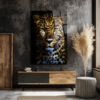 Vahşi Asalet: Leopar Portresi Cam Tablo