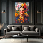 Frida Kahlo'nun Canlı Portresi Cam Tablo