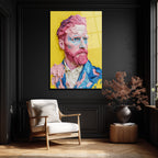 Van Gogh'un Modern Yüzü: Canlı Renklerle Sanatsal Cam Tablo