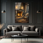 Şömine Başı Huzur: Sanatsal Dokunuşlu Cam Tablo