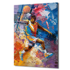 Dinamik Basketbolcu Sanatı Cam Tablo | Enerji Dolu Duvar Dekorasyonu