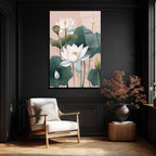 Lotus Çiçekleri Zarafeti: Modern Cam Tablo