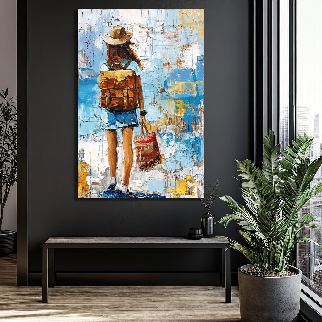 Özgür Ruhun Yolculuğu Cam Tablo - Modern Sanat Dekorasyonu