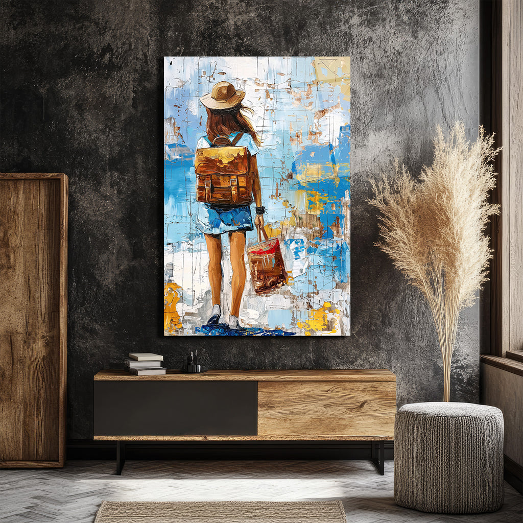 Özgür Ruhun Yolculuğu Cam Tablo - Modern Sanat Dekorasyonu