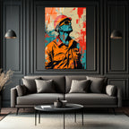 Vizyoner İşçi Pop Art Cam Tablo