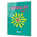 Amalfi Sahili Güneşi Cam Tablo - İtalya Seyahat Temalı Modern Sanat
